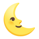 Last Quarter Moon Face u1f31c Icon 128 x 128