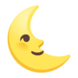 Last Quarter Moon Face u1f31c Icon 256 x 256
