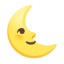 Last Quarter Moon Face u1f31c Icon 64 x 64