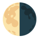 Last Quarter Moon u1f317 Icon 128 x 128