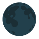 New Moon u1f311 Icon 128 x 128
