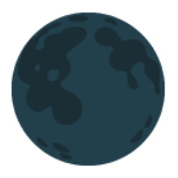 New Moon u1f311 Icon 256 x 256