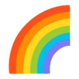 Rainbow u1f308 Icon 256 x 256