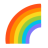 Rainbow u1f308 Icon 48 x 48