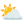 Sun Behind Cloud u26c5 Icon 24 x 24