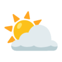 Sun Behind Cloud u26c5 Icon 256 x 256