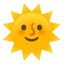 Sun With Face u1f31e Icon 128 x 128
