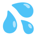 Sweat Droplets u1f4a6 Icon 128 x 128