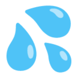 Sweat Droplets u1f4a6 Icon 256 x 256