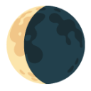 Waning Crescent Moon u1f318 Icon 128 x 128