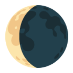 Waning Crescent Moon u1f318 Icon 256 x 256