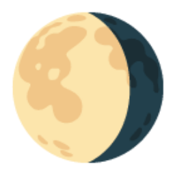 Waning Gibbous Moon u1f316 Icon 256 x 256