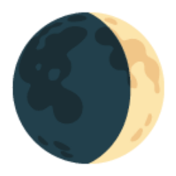 Waxing Crescent Moon u1f312 Icon 256 x 256