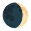 Waxing Crescent Moon u1f312 Icon 64 x 64