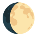 Waxing Gibbous Moon u1f314 Icon 128 x 128