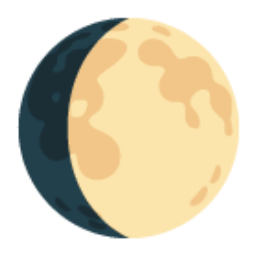 Waxing Gibbous Moon u1f314 Icon 256 x 256