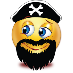 evil beard pirate stickers