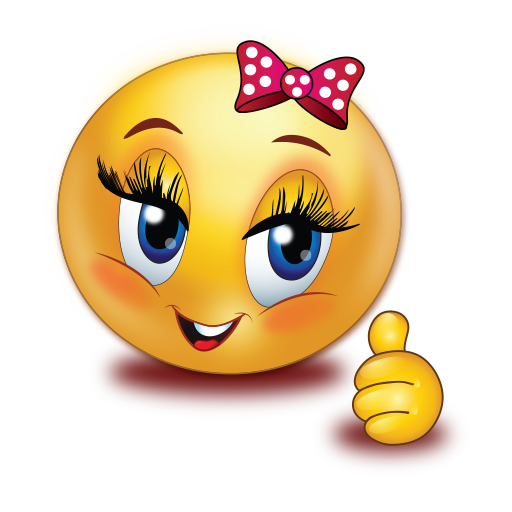 Cheer Happy Girl Thumb Up Emoji Thumbs Up Female Emoji Png Thumbs Up ...