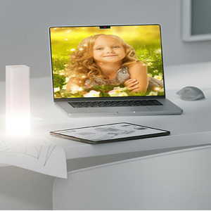 A Picture Of A White Computer In A White Room That You Can Put Your ...