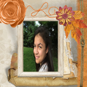 Frame And Orange Flowers photo effect