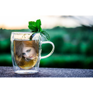 Glass Tea Cup photo effect