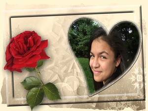 Heart And A Rose photo effect