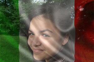 Italy Flag Overlay photo effect