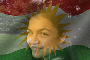 Kurdistan Flag Overlay photo effect