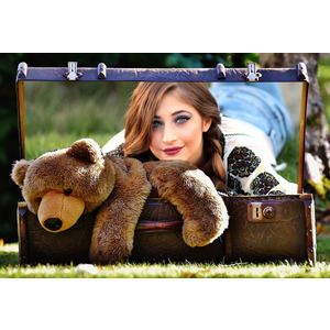 Picture_of_your_child_on_the_bag_teddy_bear photo effect