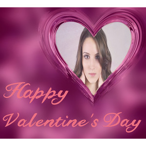 You And Your Lover On A Colored Hearts  photo effect