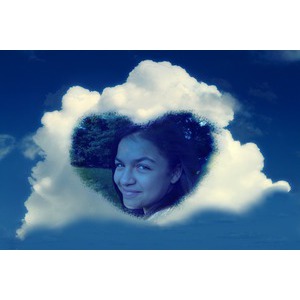Your Photo Inside A Cloud In The Sky photo effect
