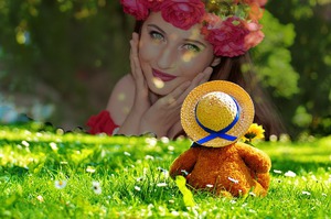 Your Picture In Front Of Teddy Bear photo effect