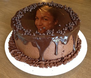 Your Picture On A Chocolate Cake photo effect