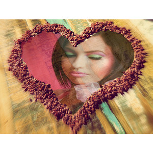 Your Picture On The Heart Of The Grain photo effect