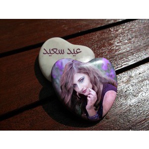 Your Picture On The Hearts Of Colored Stones photo effect