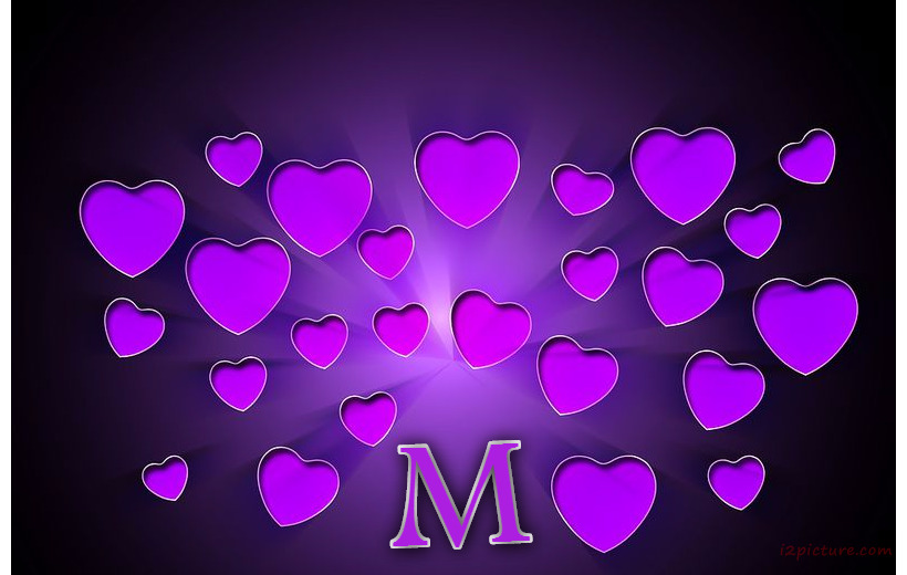 Name Your Lover On A Small Purple Hearts Postcard