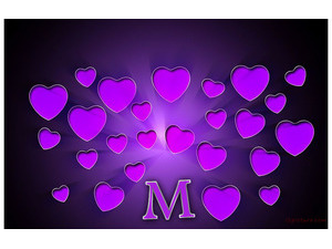 Name your lover on a small purple hearts