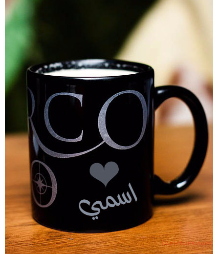 Your Name On The Cup Black Postcard