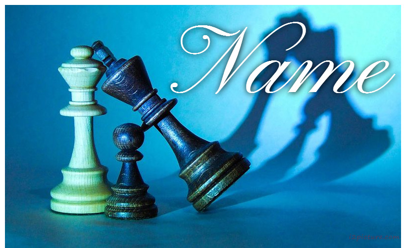 Your Name On Chess Pieces Postcard