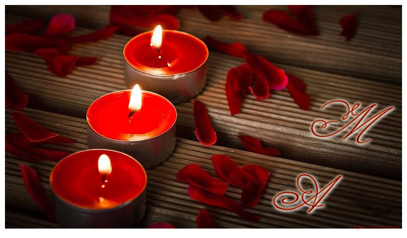 Your Name On Colored Candle And Flowers Postcard