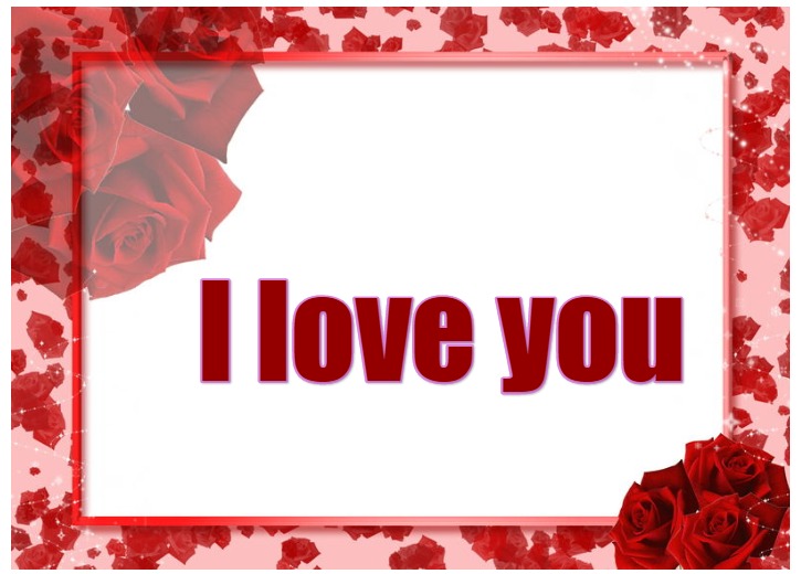 I Love You Frame Postcard