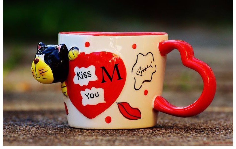 Your Name And Your Lover On The Cup Postcard