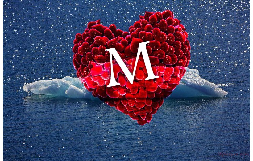 Your Name And Your Lover Are On A Mountain Of Ice And Heart Postcard