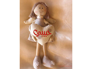 Doll linen with heart