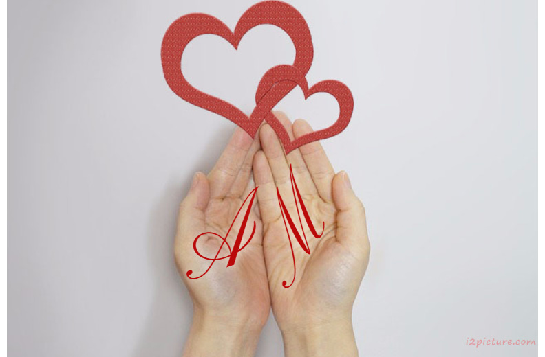 Letters Your Name And Your Lover At The Hands Postcard