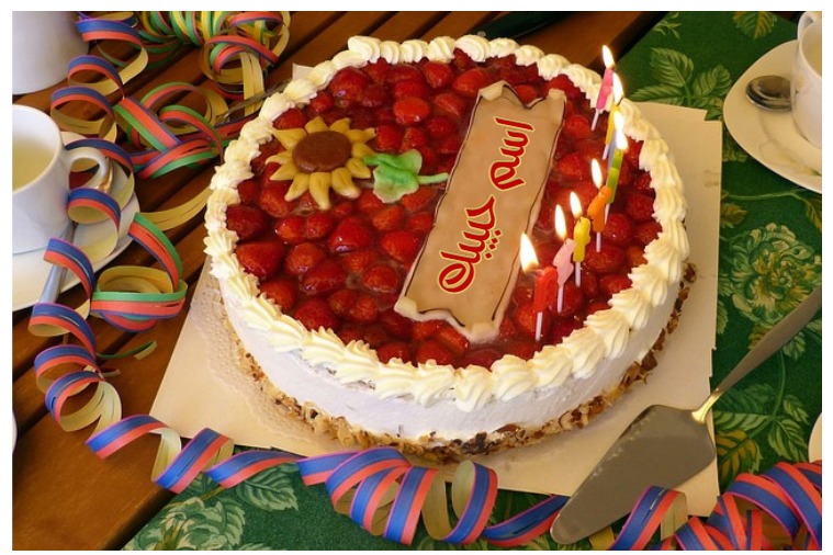 Birthday Cake Candy Postcard