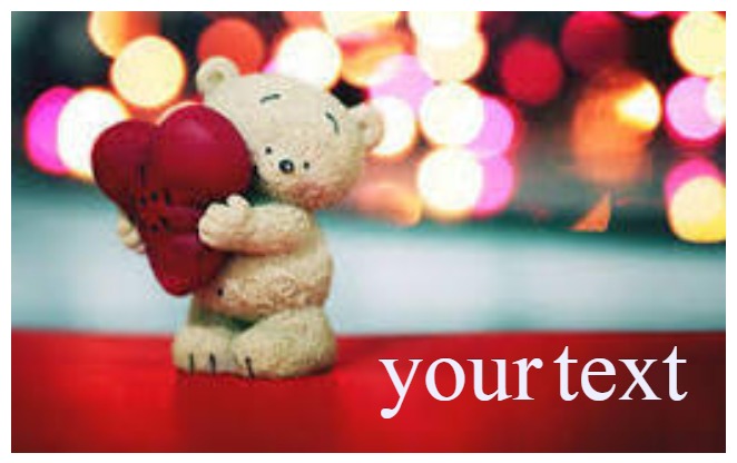 Bear With Heart Postcard