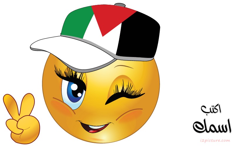 Smiley Face Girl Palestine Postcard