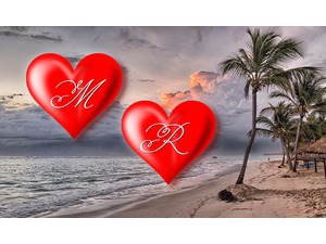 red heart beach