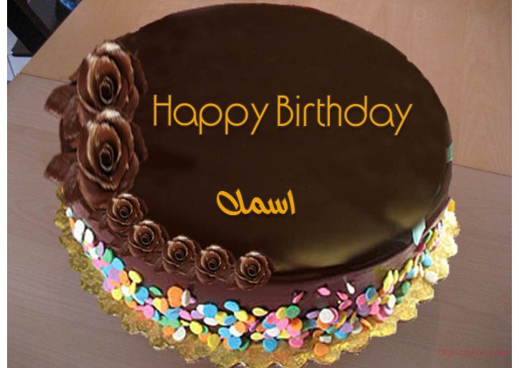 Birthday Cake With Colorful Candy Postcard